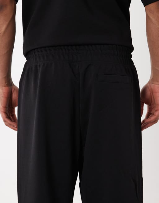 River Island wide leg 'luxe' jogger co-ord in black, 5 of 5
