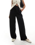 [River Island] River Island wide leg pants in black 8 BLACK