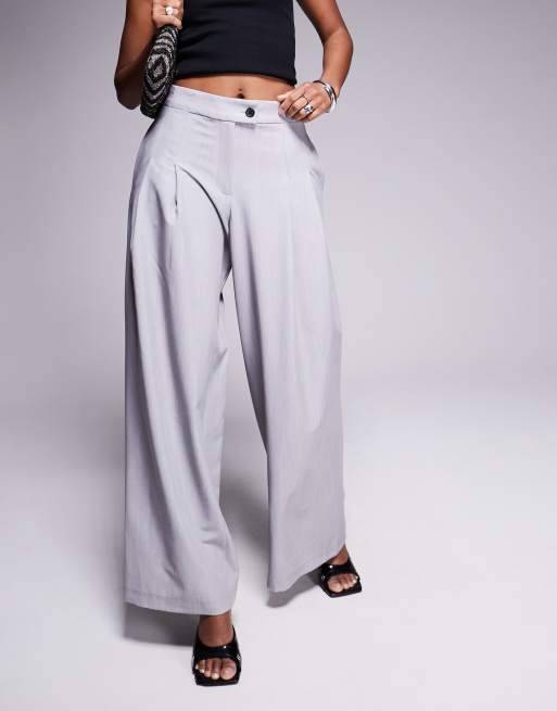 River Island wide leg pants in grey, 5 of 5
