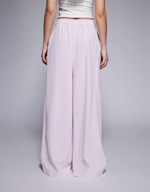 River Island wide leg pants in light pink, 2 of 5