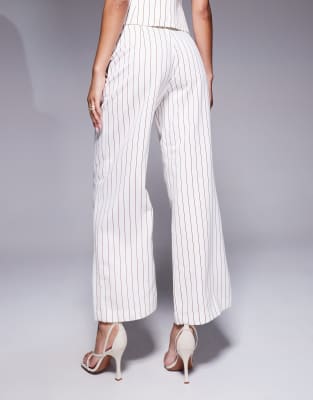River Island Wide Leg Pants In White