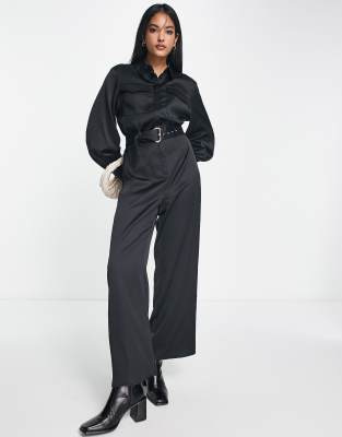 River island hot sale black jumpsuit sale