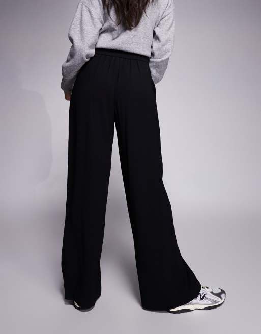 River Island wide leg trouser in black, 3 of 5