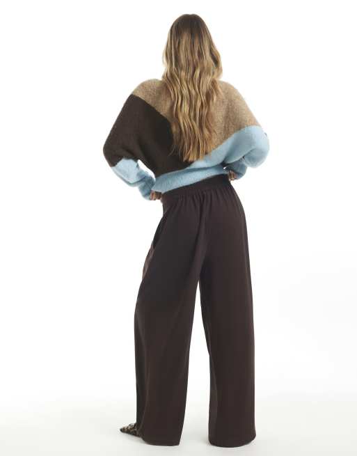 River Island Wide leg trousers in brown - dark, 4 of 4
