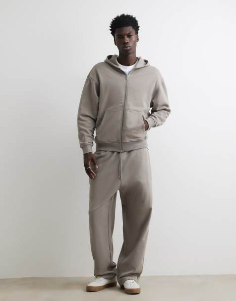 River Island Wide leg washed joggers in grey