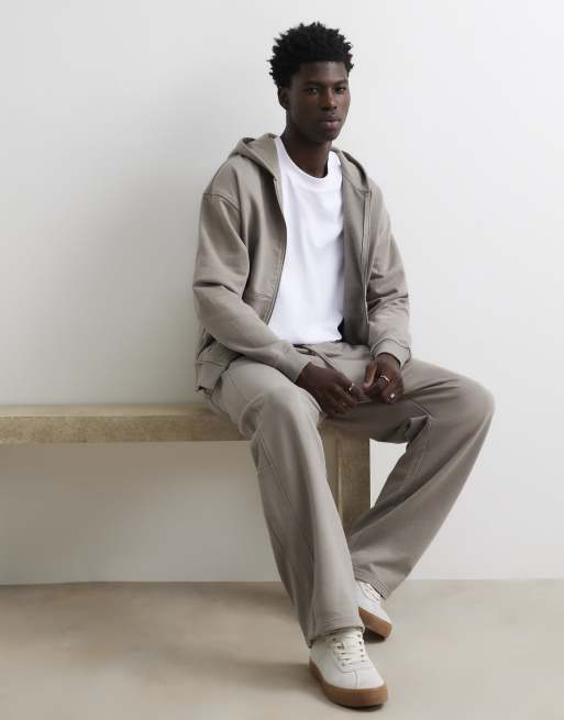 River Island Wide leg washed joggers in grey, 2 of 4