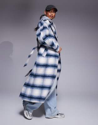 RIVER ISLAND WOOL LOOK BELTED COAT 