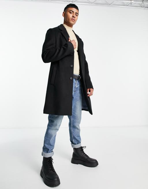 Mix collar 80% wool jacket main image 0