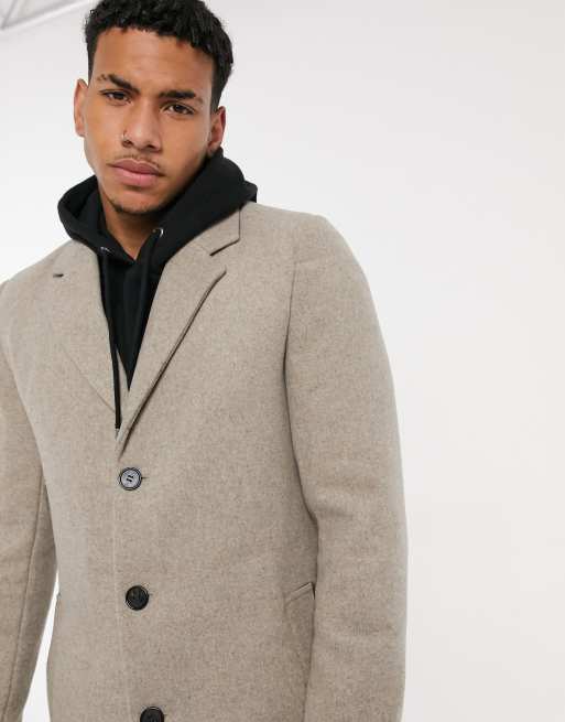 Oatmeal hot sale overcoat mens