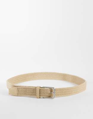 River Island woven belt in stone stone 5790₽