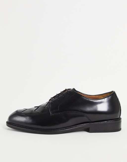 River Island woven derby shoes in black | ASOS