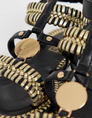 river island black gladiator sandals