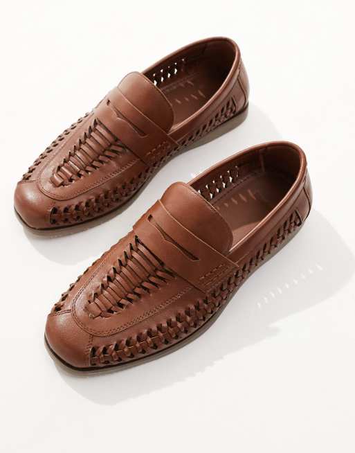 River Island woven loafers in brown | ASOS display picture 2