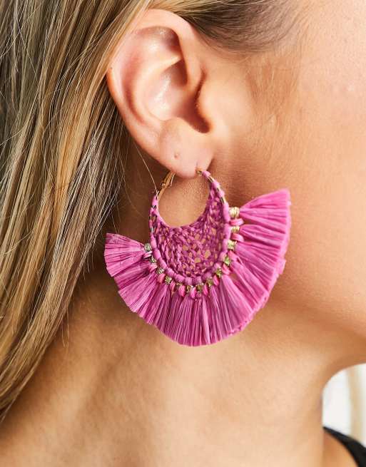 Pink earrings clearance river island