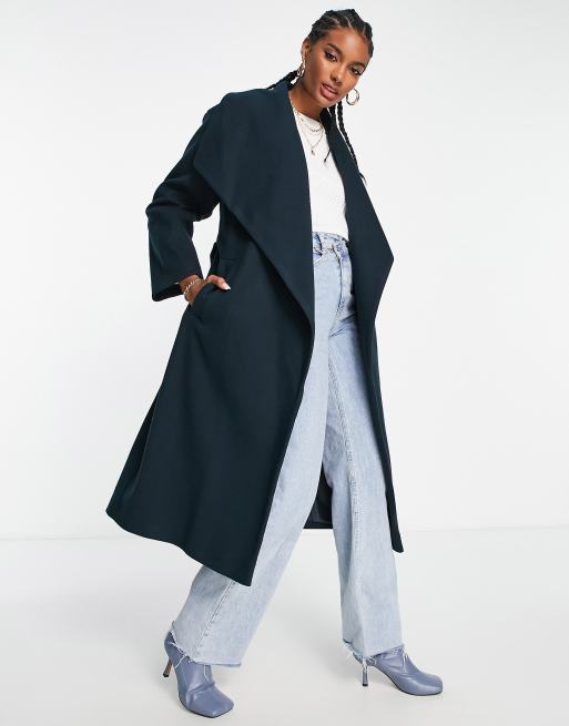 River island store navy coat