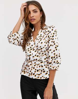 river island polka dot blouse