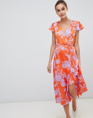 river island frill midi dress