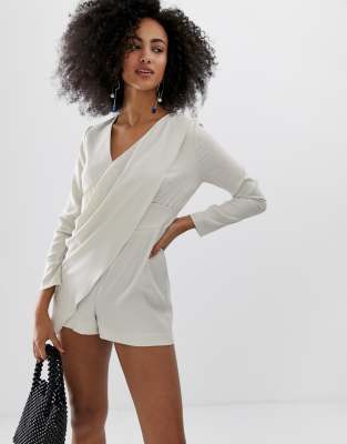 river island wrap playsuit