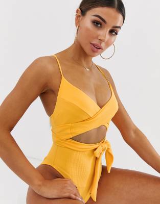 river island yellow swimsuit