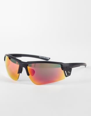 River Island wrap visor sunglasses in pink pink 5790₽