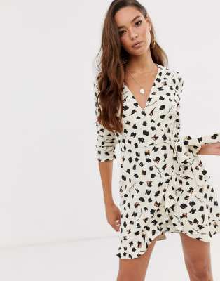 river island wrap playsuit