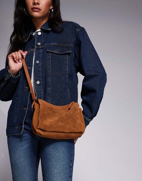 River Island - Zachte ruimvallende crossbody tas van suède - view 1