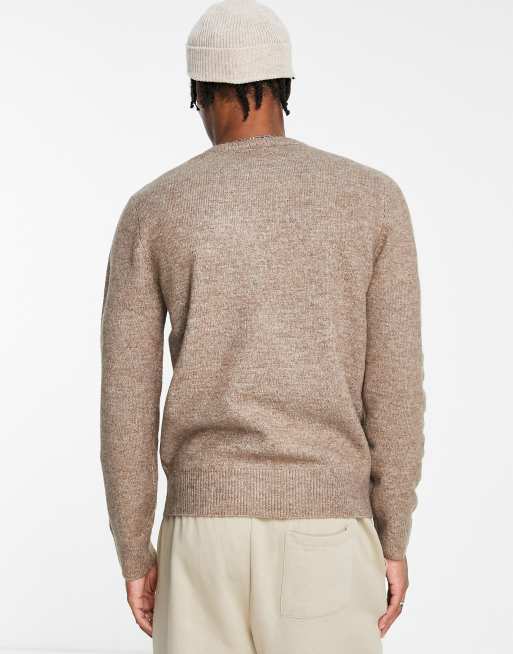 River Island - Zachte trui met ronde hals in kiezelkleur, 2 van 4