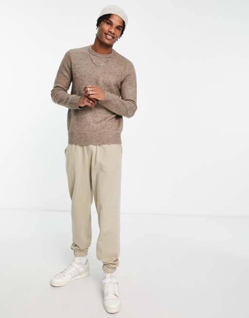 River Island - Zachte trui met ronde hals in kiezelkleur, 4 van 4