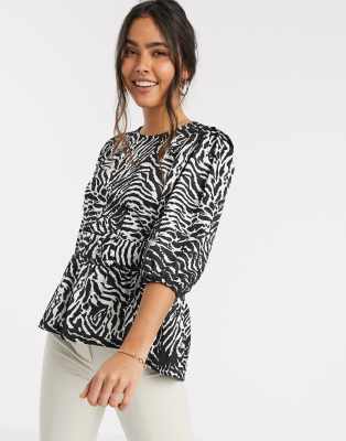 asos zebra print top