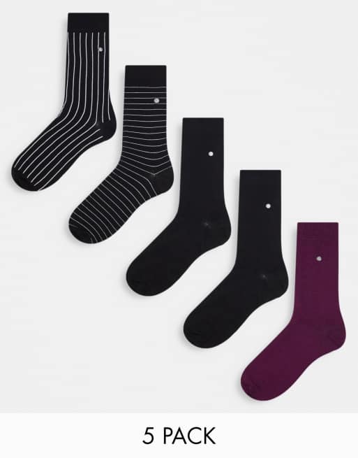 River Island – Zestaw podarunkowy – Skarpety fioletowe i w paski