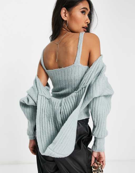 River Island – Zielony zestaw 2 w 1 z bolerkiem z kapturem, 2 z 4