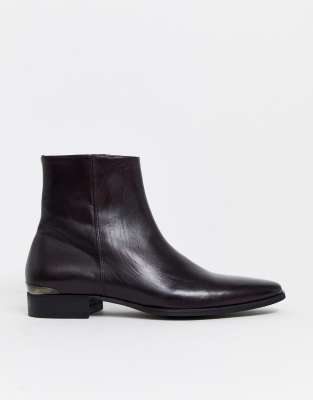 river island burgundy boots