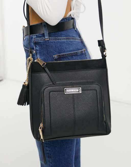 River island black messenger bag new arrivals