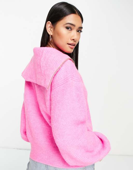 Pink half zip clearance jumper