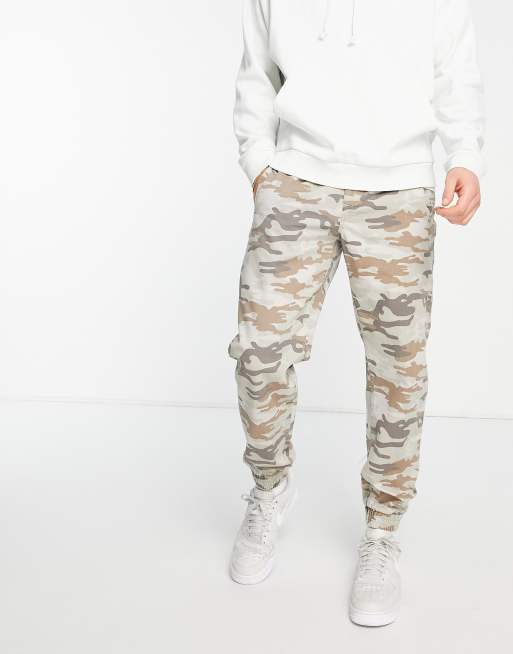 River Island zip pocket cargo pants in camo | ASOS