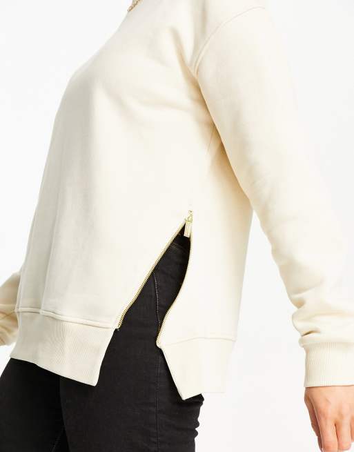 Side on sale zip sweatshirt