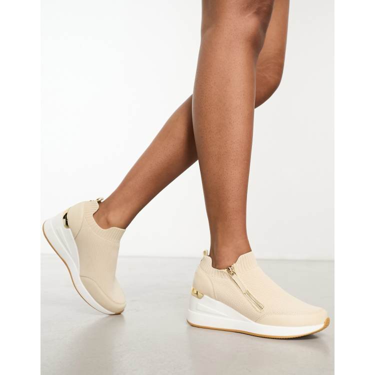 River island hot sale wedge trainers