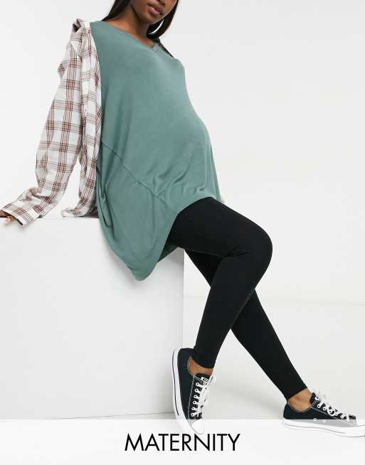 River Island - Zwangerschapskleding - Legging met hoge taille in zwart