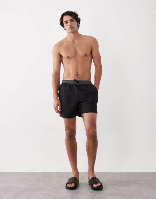 River Island - Zwemshorts met kleurvlakken in zwart , 2 van 5
