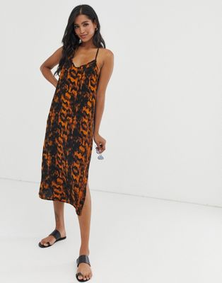 Ærmeløs kjole med dyreprint fra Vero Moda-Multifarvet