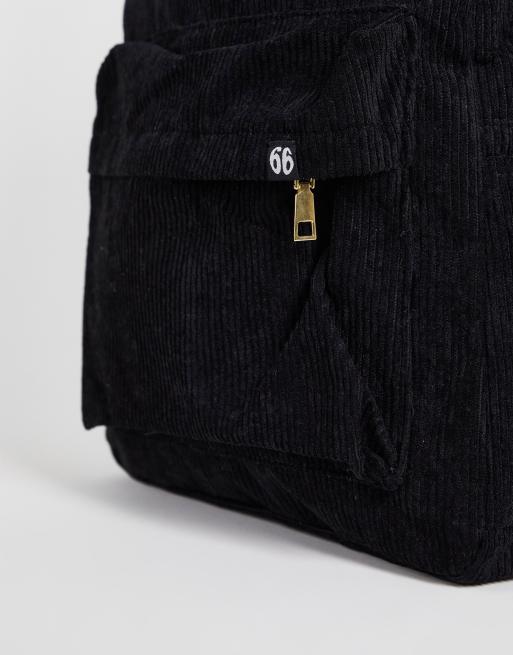 Roadies cord backpack in black ASOS