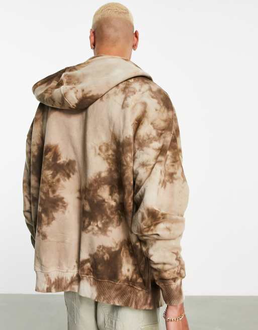 Roadies tie dye hoodie in brown