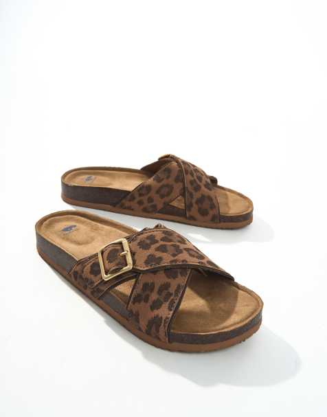 Rocketdog Annie tigg leopard sandal in tan - view 1