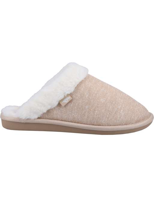 Rocketdog Rosie skirball jersey mule slippers in taupe