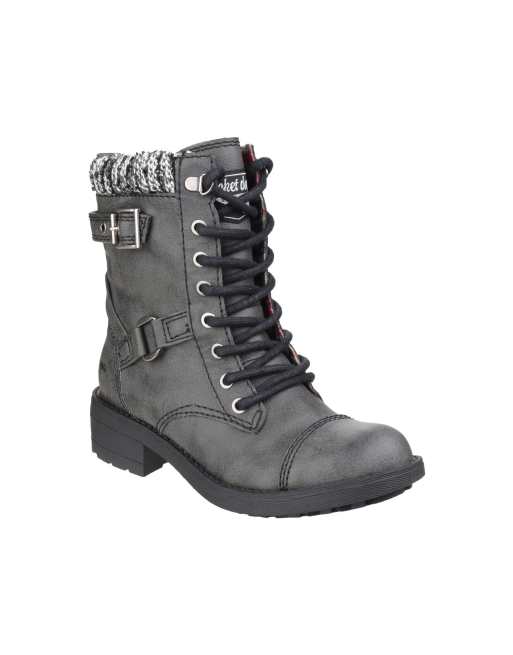 Rocketdog Thunder galaxy biker boot in black