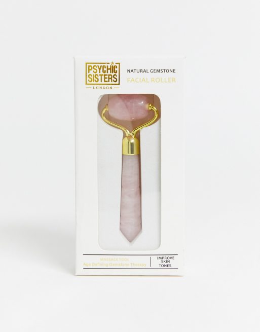 Rodillo para la cara pequeño de cuarzo rosa de Psychic Sisters, 3 de 4