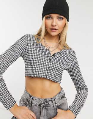 fitted crop cardigan