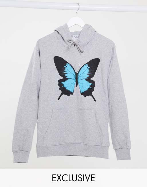 Rokoko oversized hoodie with butterfly graphic ASOS