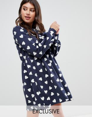 rokoko oversized smock sweat dress