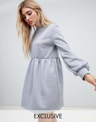 rokoko oversized smock sweat dress